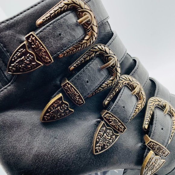 Priviliged Ankle Boots - Black "Siegal "Western Ankle Boots - Picture 10 of 16